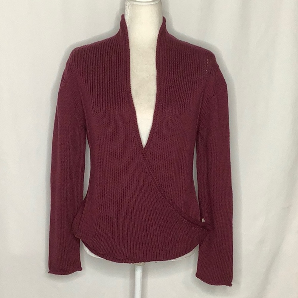 Pure Handknit Wrap Sweater Size S/M